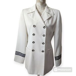 Vintage Kasper for A.S.L. Nautical Clean Beauty Blazer/Suit Jacket size 6